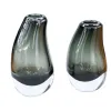 Simple, creative, high-end, natural color glass vase, transparent living room flower arrangement, tulip, lily, table decoration, flower vases, vase Item Picture